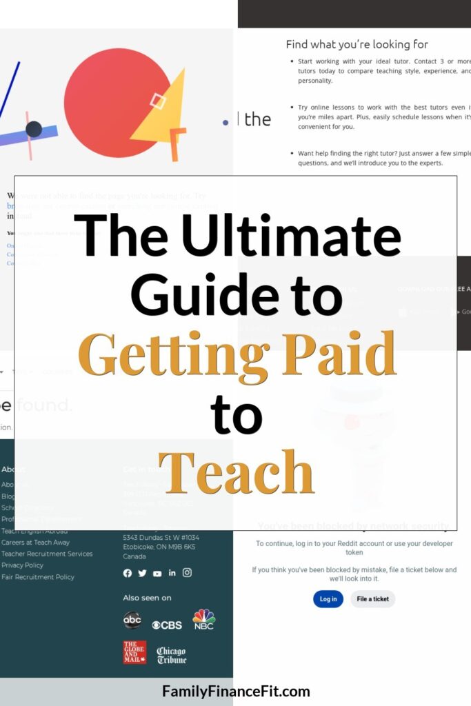 How to Get Paid to Teach: A Step-by-Step Guide for Side Hustlers Pinterest Pin Image