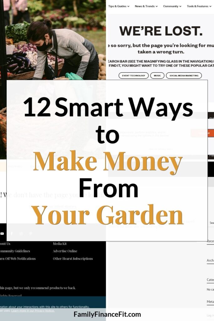 How to Make Money From Your Garden: A Craft & DIY Guide Pinterest Pin Image