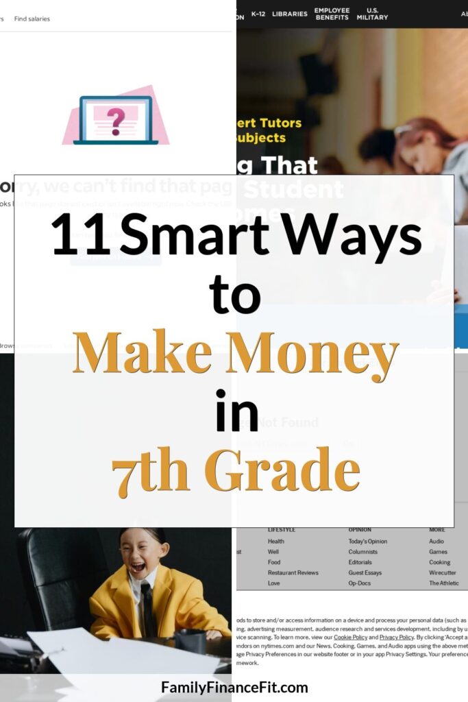 How to Make Money in 7th Grade: A Flexible Guide for Young Side Hustlers Pinterest Pin Image