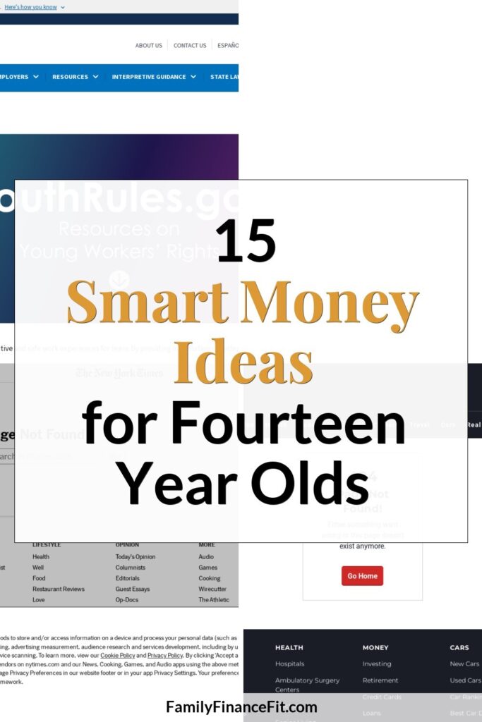 Jobs for Fourteen Year Olds: Smart Ways to Make Money Pinterest Pin Image