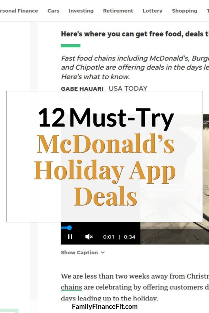 McDonald’s 12 Days of Holiday Deals Brings App-Exclusive Offers to Select States Pinterest Pin Image
