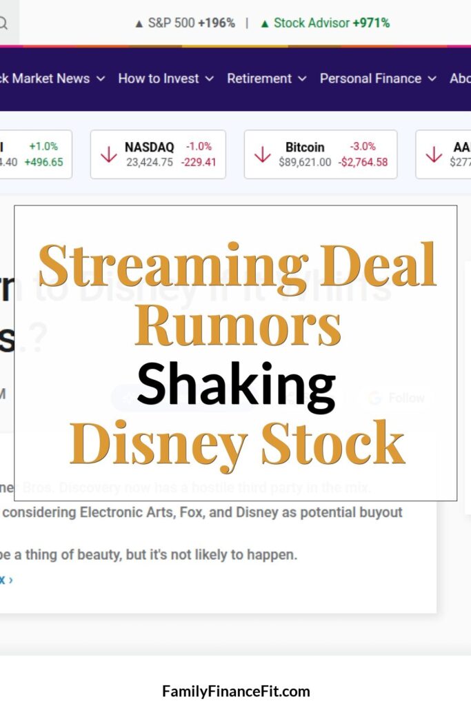Netflix Disney Warner Bros. Streaming Deal Speculation Draws Attention as Disney Stock Trends Pinterest Pin Image