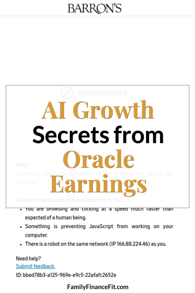 Oracle Earnings Spark Questions About Artificial Intelligence Growth and Stock Performance Pinterest Pin Image