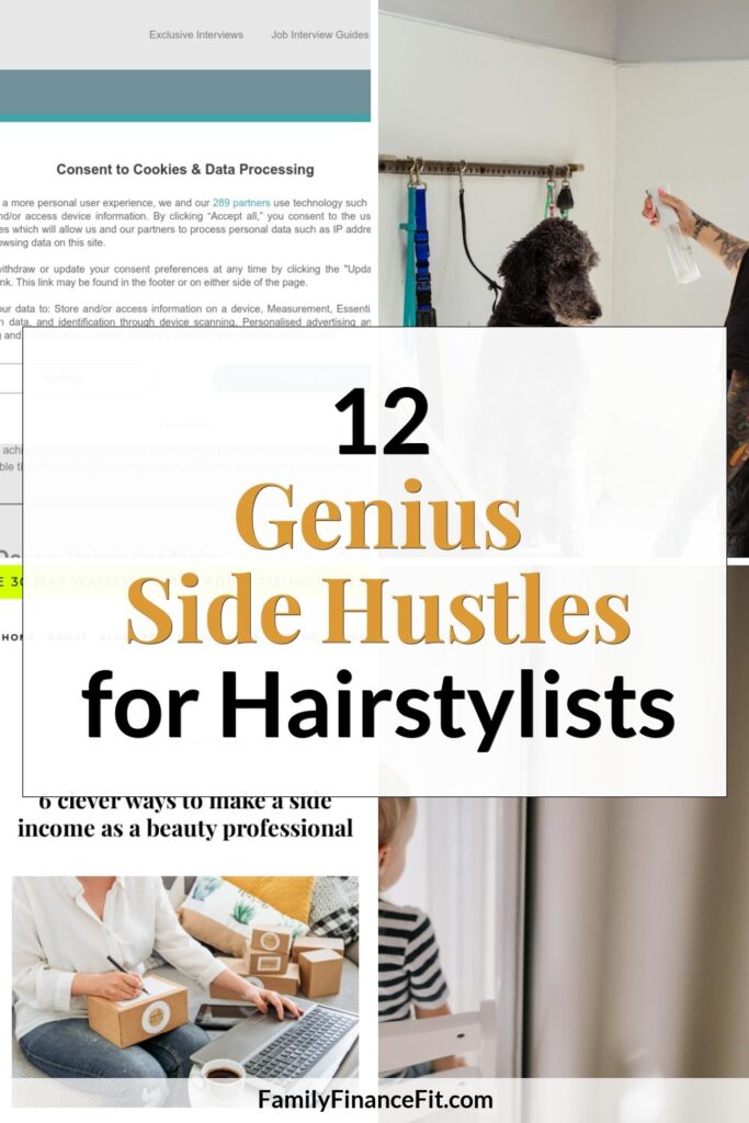 Side Hustles for Hairstylists Pinterest Pin Image