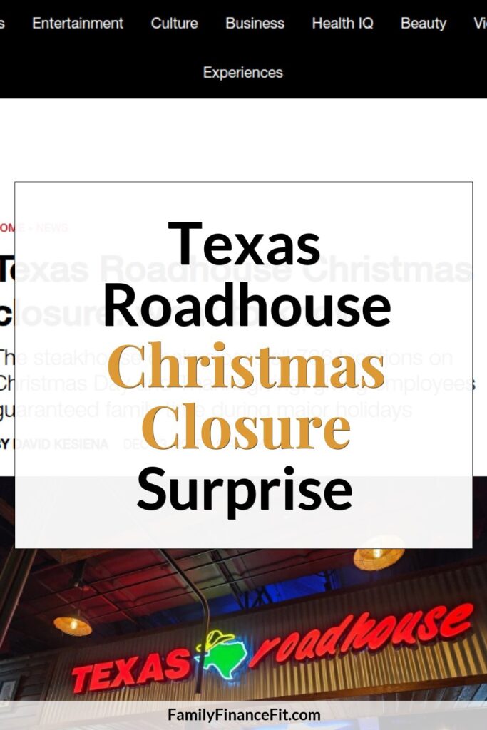 Texas Roadhouse 24-hour nationwide closure gives employees Christmas off and diners pause Pinterest Pin Image