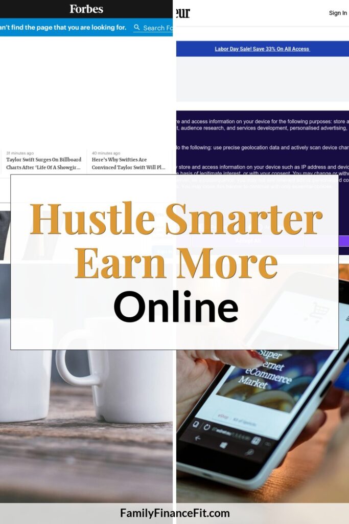 Work Hard, Get Paid: Turning Hustle into Income Online Pinterest Pin Image