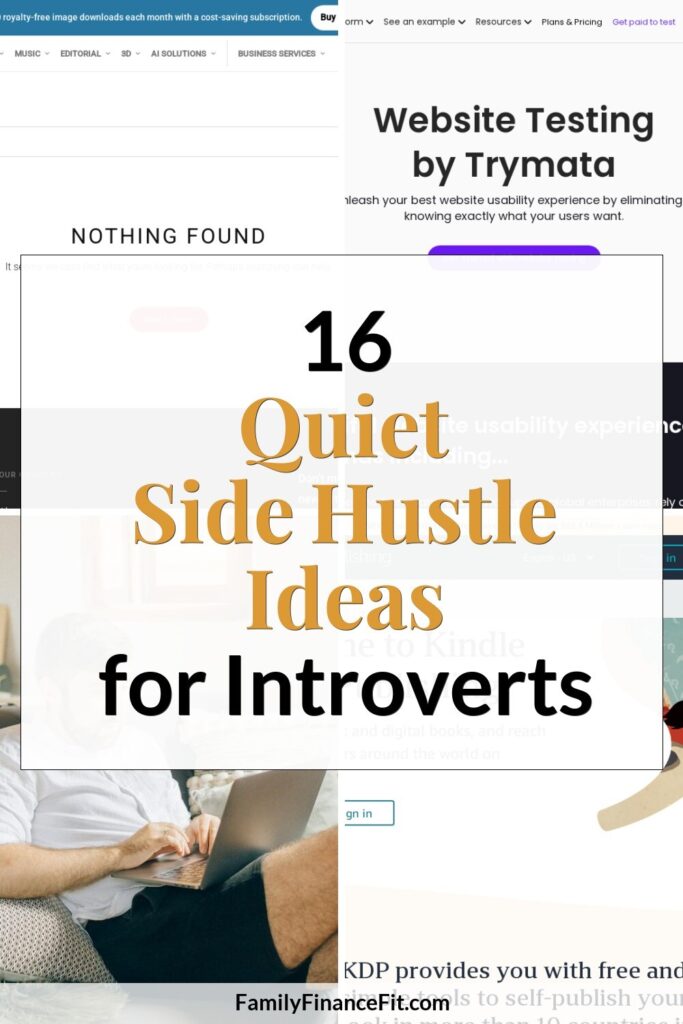 16 Side Hustles for Introverts: Quiet Ways to Earn Big Pinterest Pin Image