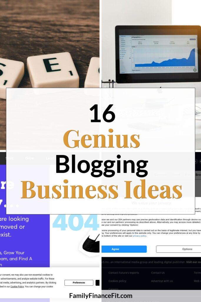 16 Startup Business Ideas in Blogging & Online Business Pinterest Pin Image