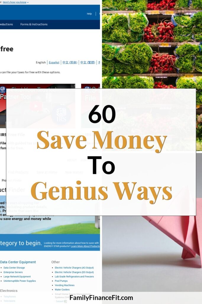 60 Proven Ways To Save Money Pinterest Pin Image