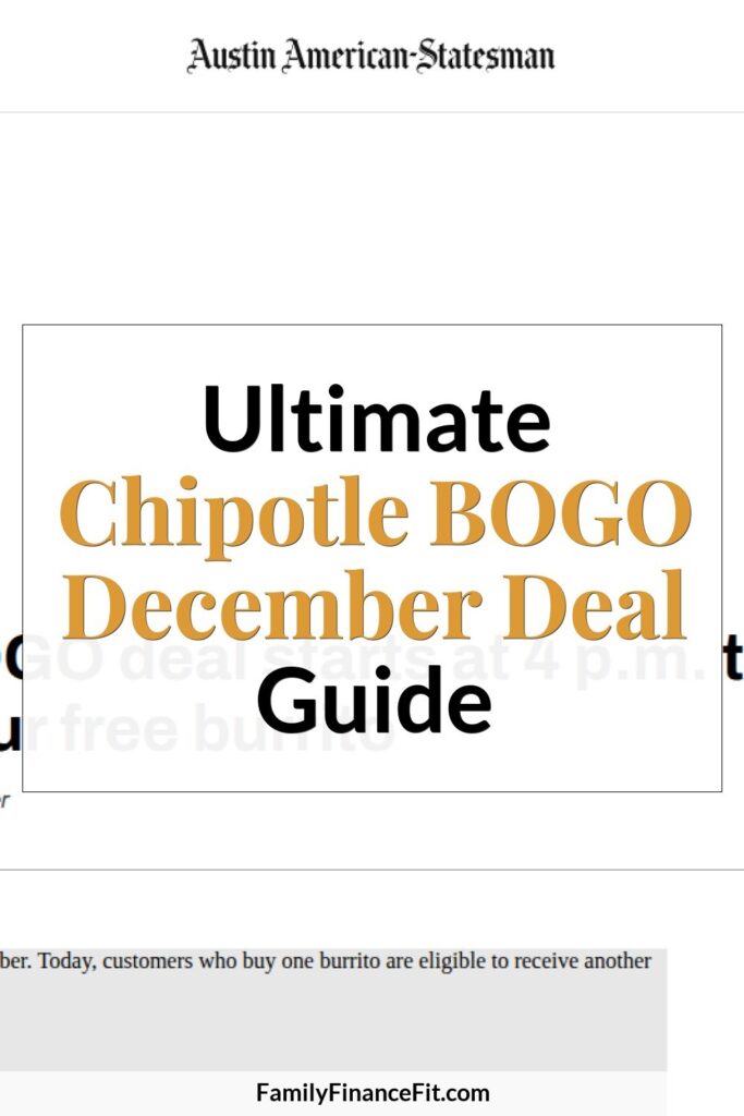 Chipotle BOGO Free Food December Deals Draw Crowds for Festive Savings Pinterest Pin Image