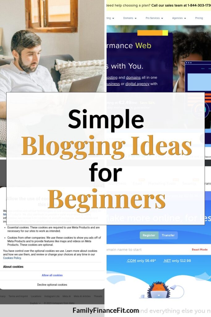 Easy Small Business Ideas: Make Money Blogging for Beginners Pinterest Pin Image