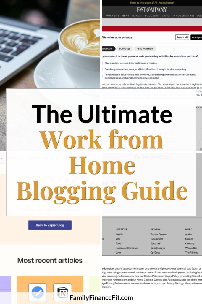 Embracing the Work from Home Lifestyle: Your Guide to Blogging and Online Business Success Pinterest Pin Image