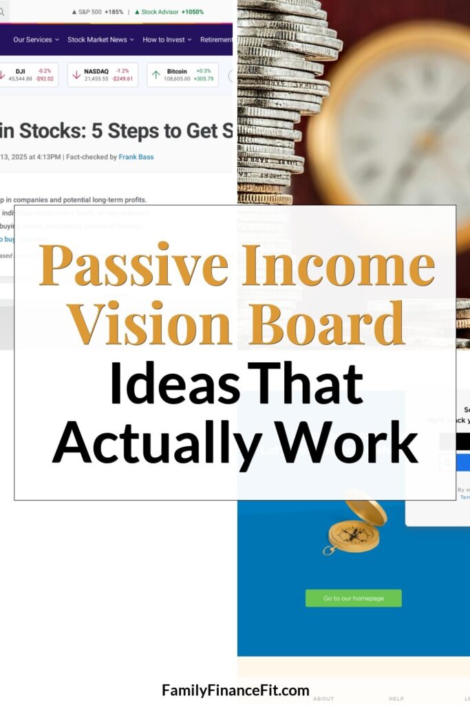 How to Create a Passive Income Vision Board for Investing and Wealth Pinterest Pin Image