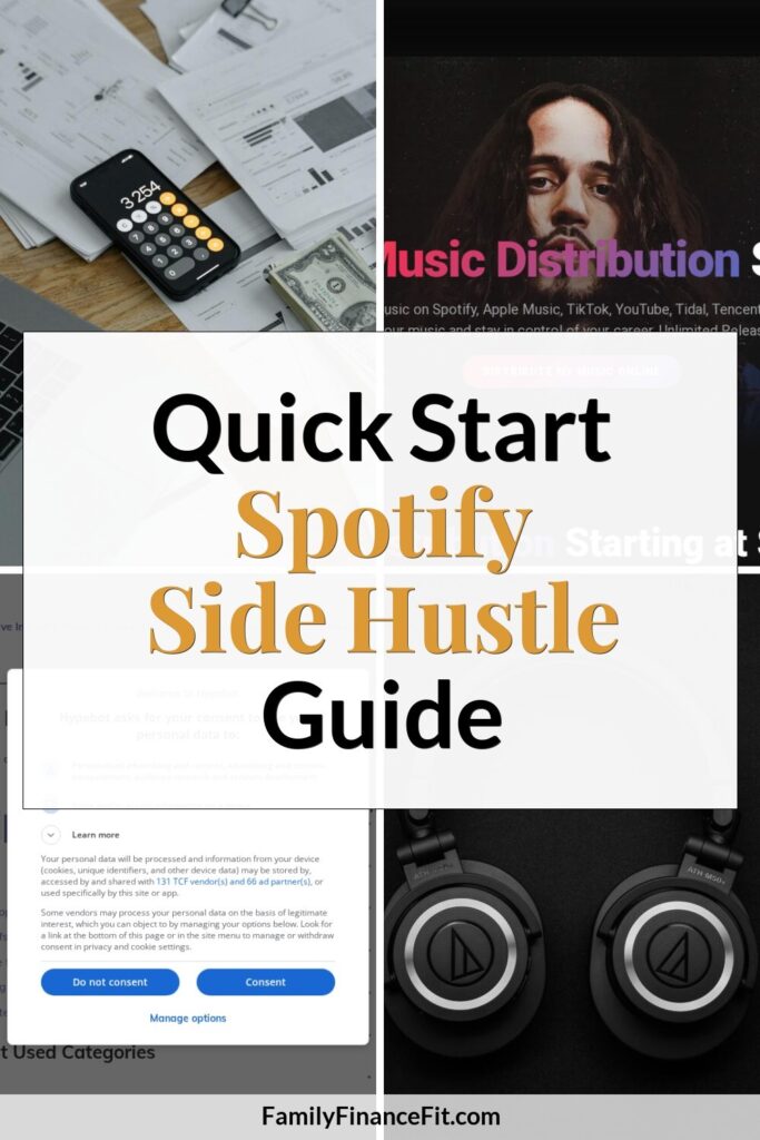 How to Get Paid on Spotify: Step-by-Step Side Hustle Guide Pinterest Pin Image