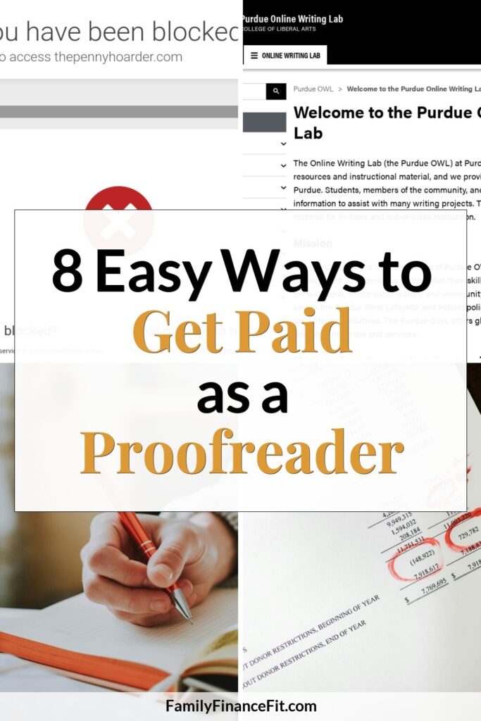 How to Get Paid to Correct Errors: An 8-Step Guide to Earning Money as a Proofreader Pinterest Pin Image