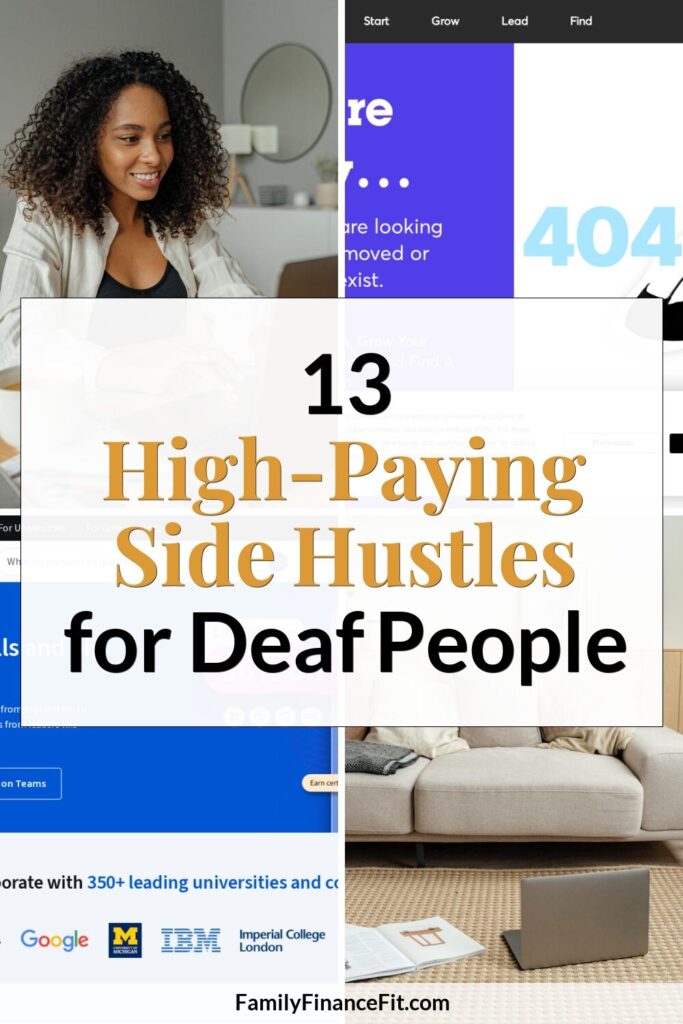 Jobs for Deaf People: Side Hustles and Financial Opportunities Pinterest Pin Image