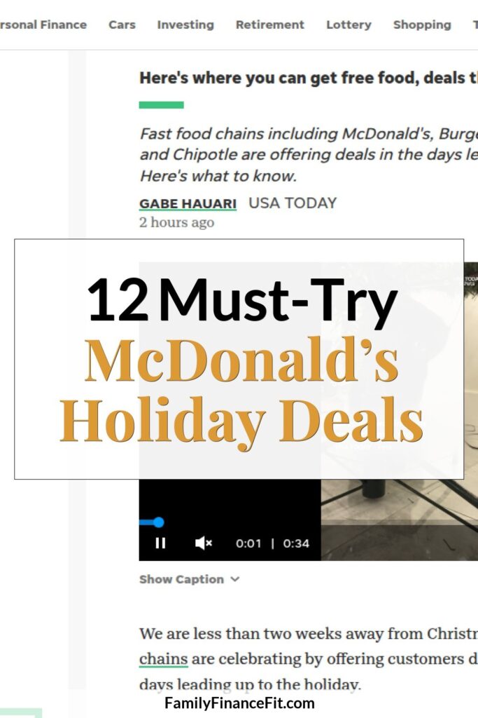 McDonald’s 12 Days of Holiday Deals Brings App-Exclusive Offers to Select States Pinterest Pin Image