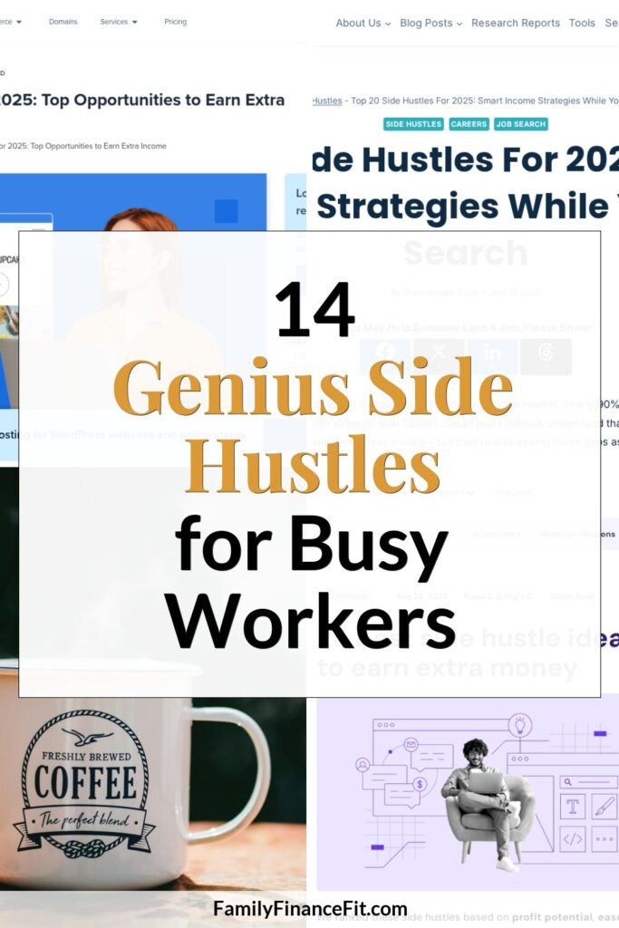 Side Hustles for Full Time Workers Pinterest Pin Image