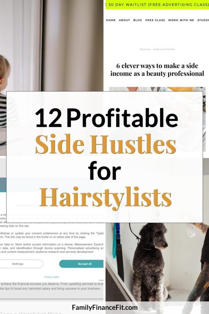Side Hustles for Hairstylists Pinterest Pin Image