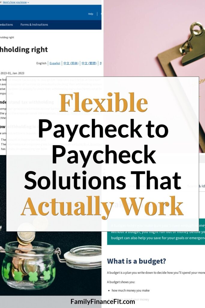 Stop Living Paycheck to Paycheck: A Flexible, Real-World Plan Pinterest Pin Image