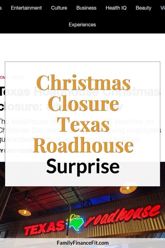 Texas Roadhouse 24-hour nationwide closure gives employees Christmas off and diners pause Pinterest Pin Image