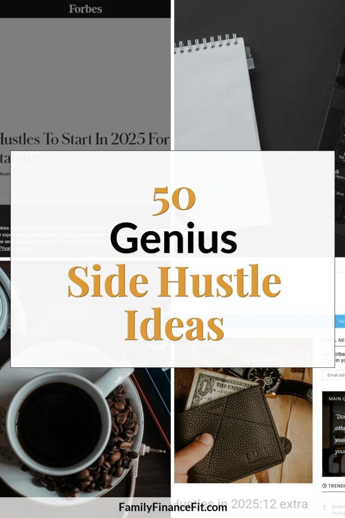 50 Side Hustles List Pinterest Pin Image