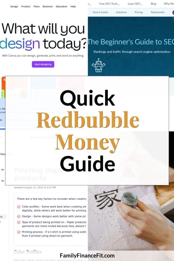 How to Make Money on Redbubble: A Practical Step-by-Step Guide Pinterest Pin Image